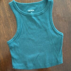 Woman’s Wild Fable XS Teal Ribbed Tank Top